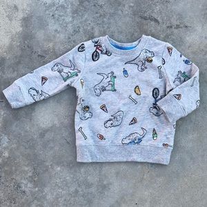 Toddler boy crew neck dinosaur sweatshirt